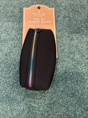 Oak & Reed Black Hands-Free Waist Bag Multicolor Zipper NWT